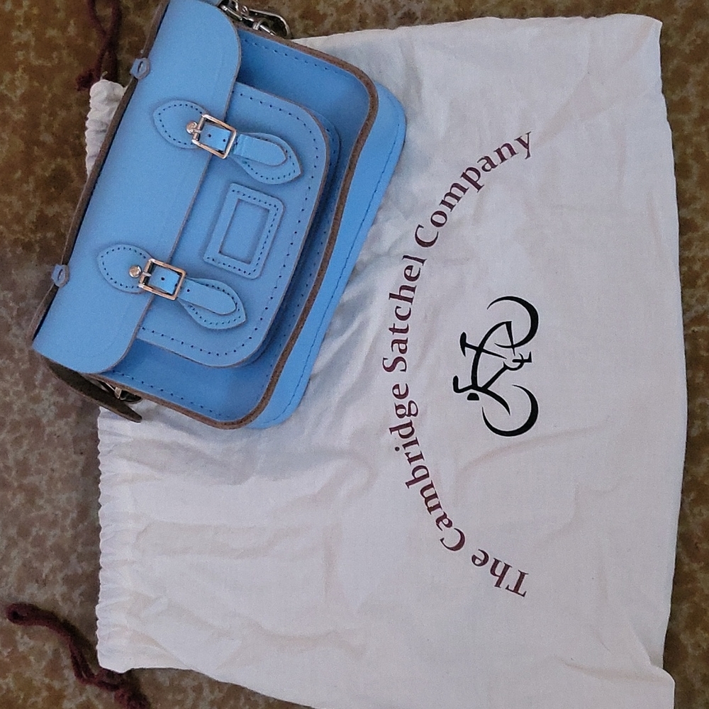 Baby blue small satchel by The Cambridge Satchel Company